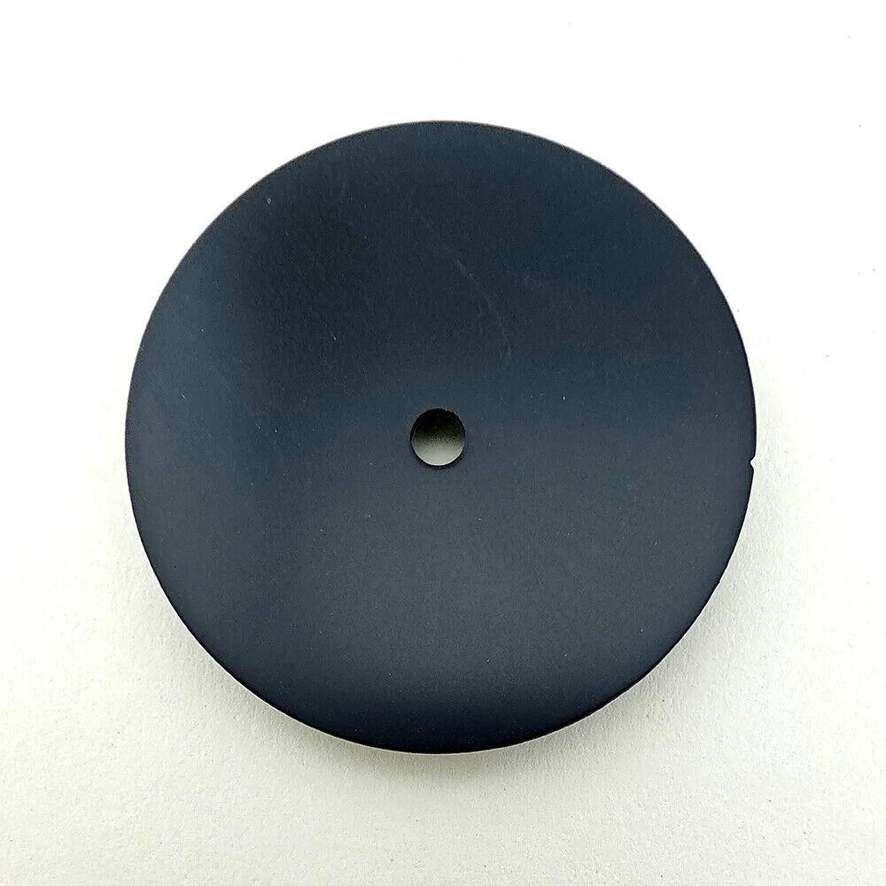 28.5mm solid color watch dial with metal finish, compatible with NH36 NH35 movement, sleek style.