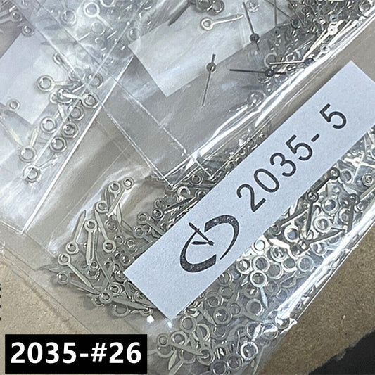 100 Sets 5mm Silber Sekundenzeiger Uhrzeiger für Miyota 2035 Quarzwerk 