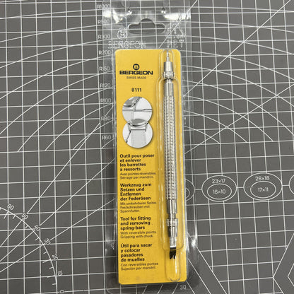 Swiss Bergeon 8111 tool for precise fitting and removing watch spring bars in accessories.