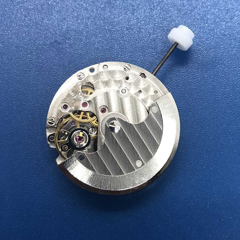 DG2813 Automatisches mechanisches Uhrwerk, 2 große Zeiger, kleine Zeiger bei 6, Datum bei 3, Silber