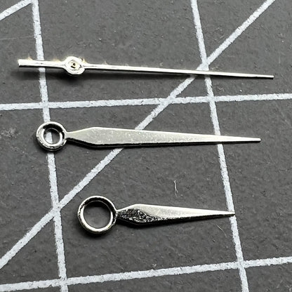 13 mm silbernes Uhrzeiger-Set ohne Leuchtmasse, passend für NH35/NH36/4R/7S-Uhrwerk, Uhrenteil 