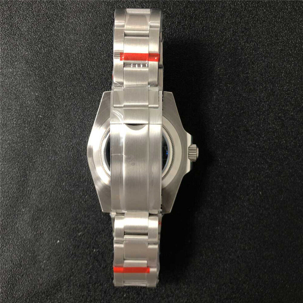 Transparent 40MM sapphire watch case with strap for NH35/NH36, premium quality, available in 22 vibrant colors.