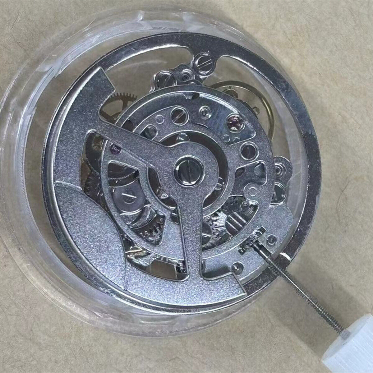 JH5051 China Made black Shanghai watch accessory with multifunctional hollow mechanical movement, stylish and precise.