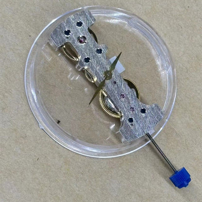 Chinese Strip Shape watch accessory with 2-hand automatic mechanical movement, matte polished finish.
