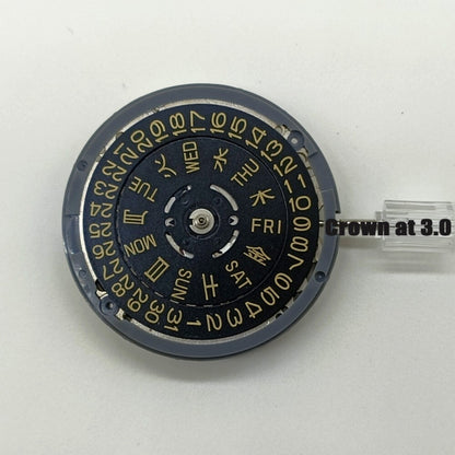 NH36 Japan Crown At 3.0/3.8 Automatic Mechanical Movement Black Dial Golden Font