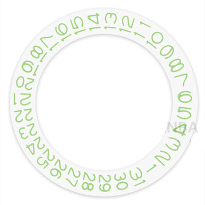 Disque de date à fond blanc et vert clair pour Miyota NH35 NH36