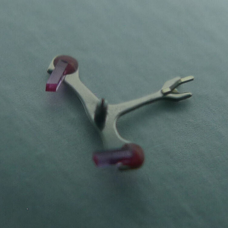 Set of 3 Miyota 8200 pallet fork parts, precise fit for watch movement repairs and maintenance.