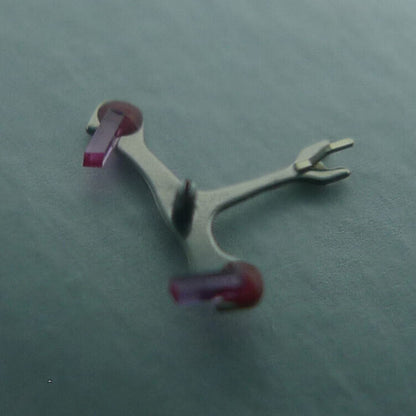 Set of 3 Miyota 8200 pallet fork parts, precise fit for watch movement repairs and maintenance.