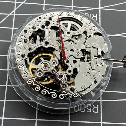 TY2807 Skeleton Automatic watch movement replacement part, precise mechanical design for T16 models.