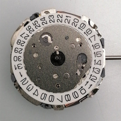 Miyota FS04 quartz movement with multifunction calendar and small seconds, precise watch mechanism.