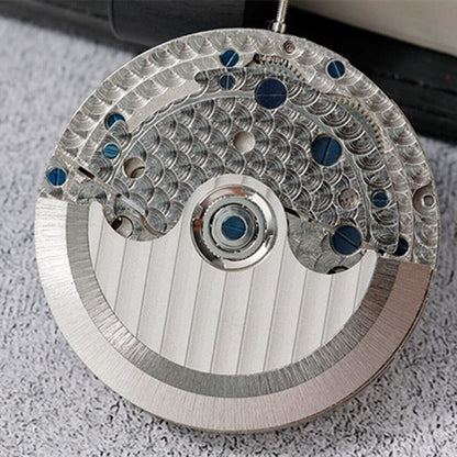 Mouvement mécanique automatique multifonctionnel fabriqué en Chine en argent à double volant