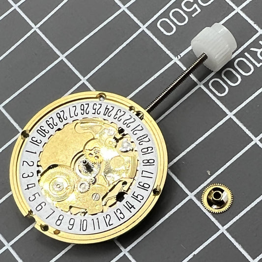 ETA 256.111 Quartz Movement V8 replacement for ETA 256.141, white dial with 3 hands, precision watch part.