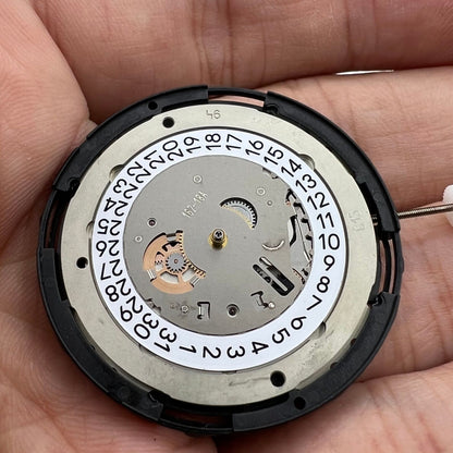 ETA C15.111 chronograph mechanical watch movement with white dial by Tissot, Swiss made precision.