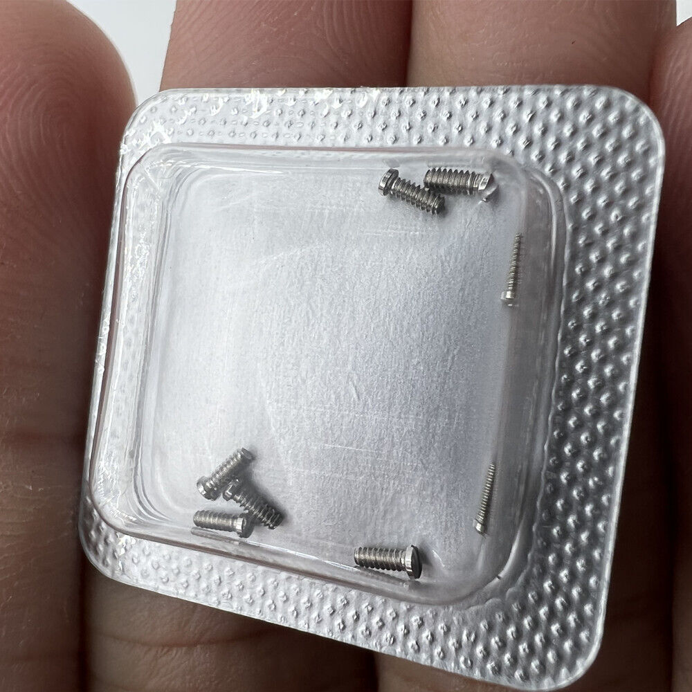 Durable Cartier men's 3x1mm slotted watch back cover screws, essential for watch repairs.