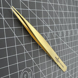 Swiss Made Bergeon 7029-2AM-GF Gold Tweezers Plated Antimagnetic Brass