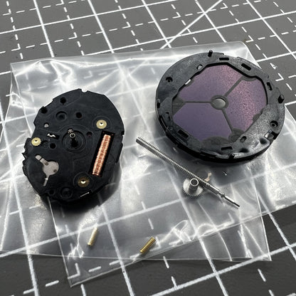 Hattori Epson VS17A solar-powered quartz movement for precise watch accessory replacement.