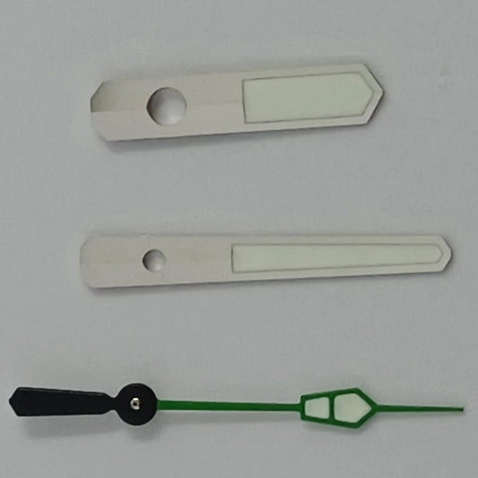 Aiguilles de montre luminescentes vertes et blanches de 12,5 mm pour mouvement NH35, NH36, 7S26 et 7S36