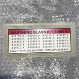 T-665C Watch Crystal Glass Set Sapphire Glass Kit 20 Sizes 20PCS/Box