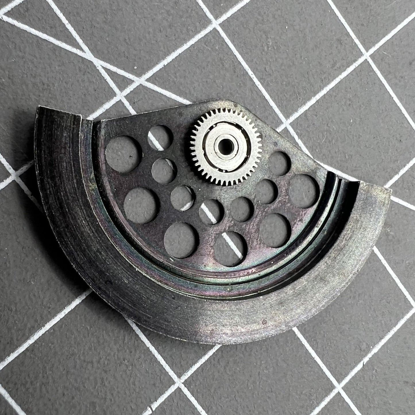 Black Hollow Rotor Oscillating Weight+Ball Bearing for Movement 7750 7751 7753