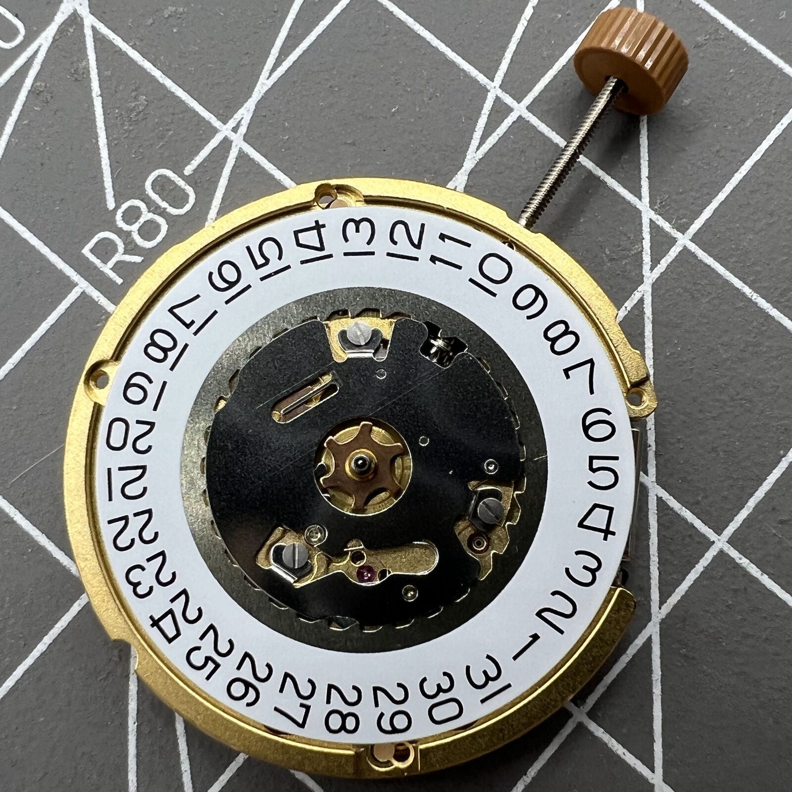 Swiss Made Ronda 6003D quartz watch movement for precise timekeeping in watch accessories.