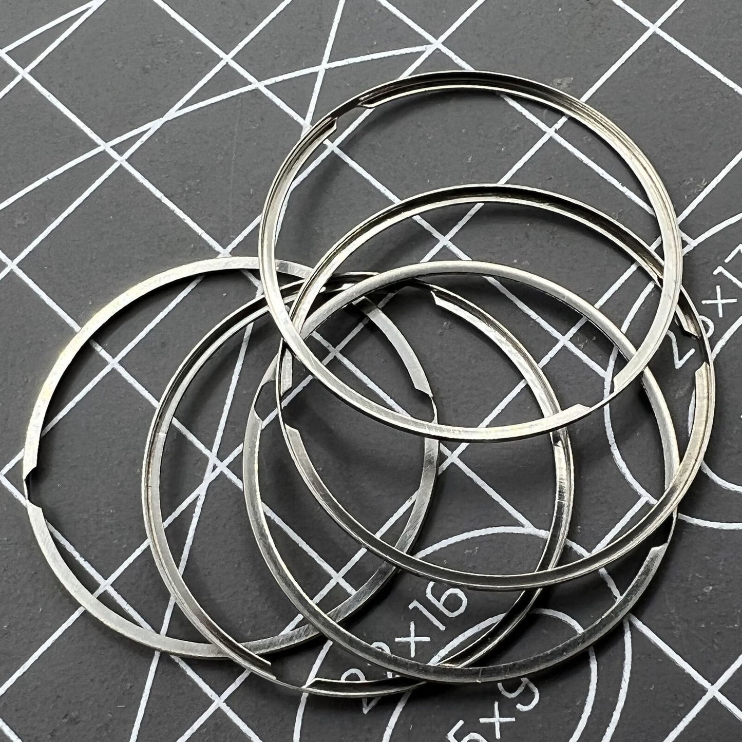 Steel watch dial mount spacer ring for ETA 2824/2836/2846 movements, precise fit.