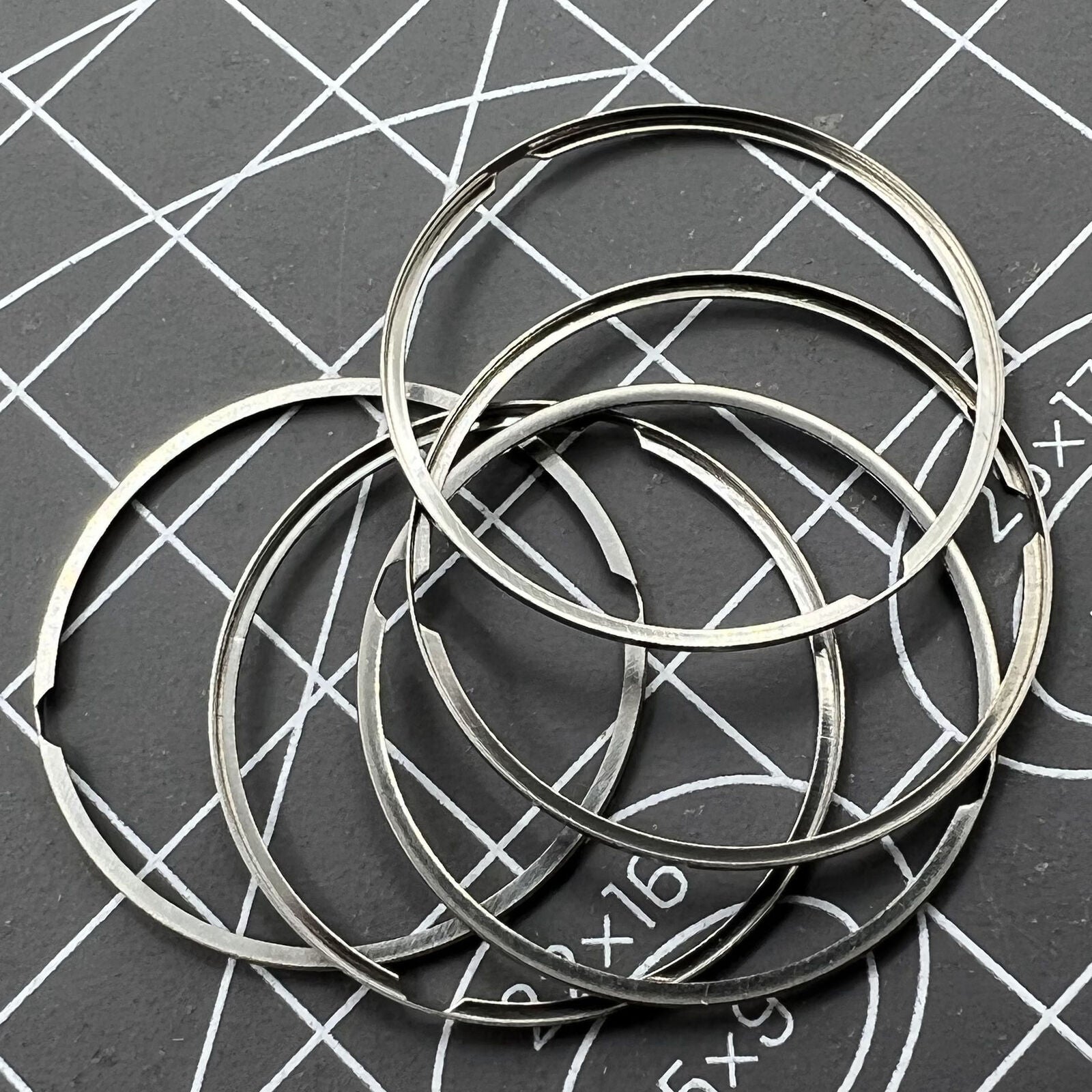 Steel watch dial mount spacer ring for ETA 2824/2836/2846 movements, precise fit.