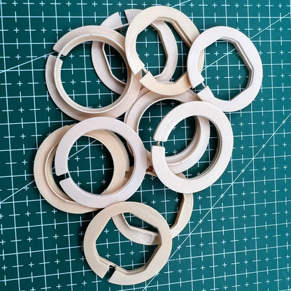 #AC-676-11.5 12 PIECES 5 Ligne Sizes Movement Case Spacer Casing Ring Holder