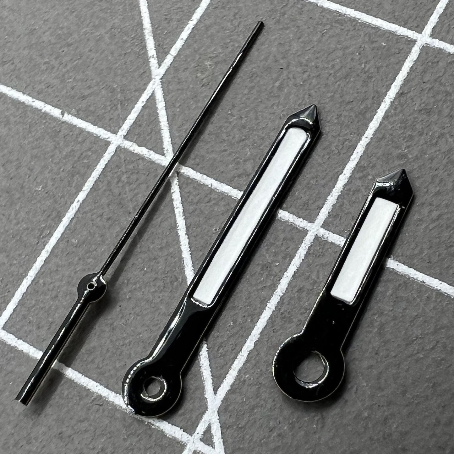 Aiguilles de montre noires pour mouvement à quartz Hattori Epson TMI VJ42 P1-H2-3 