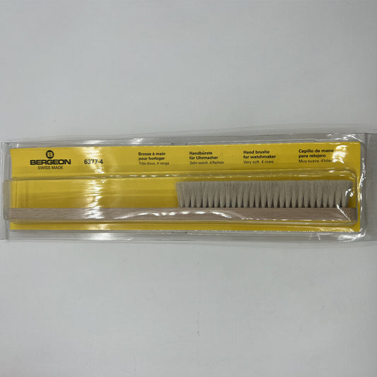 Bergeon 6377-4 Watchmakers Watch Hand Cleaning Brush Soft 4 Rows