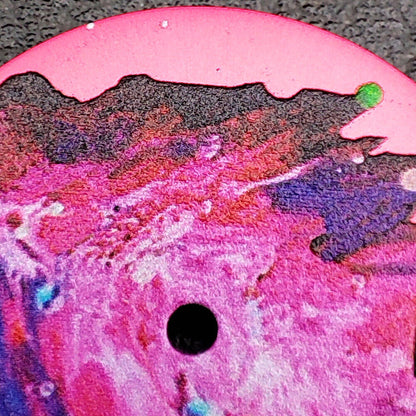 No Lume 28.5mm pink leaf pattern watch dial for NH35, artistic design