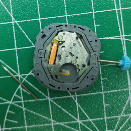 Miyota 6M50 Quartz Movement with golden dial and date at 3, ideal for custom watch accessories.