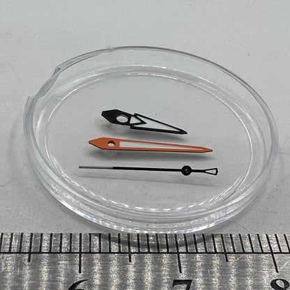 Aiguilles de montre 12,5 mm, vert luminescent, noir et orange, peintes en blanc pour NH35/36