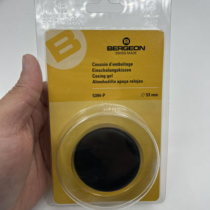 Bergeon 5394-P 53mm cushioned watch case holder for precise repair and maintenance tasks.
