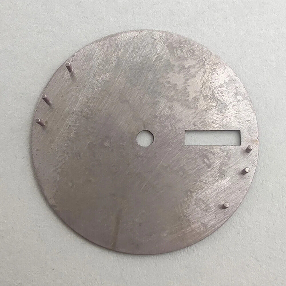 28.5mm solid color metal watch dial, compatible with NH36 movement, sleek design without lume.