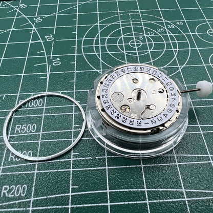 Mingzhu DG2813 automatic watch movement with 3 hands in silver finish for accessories.