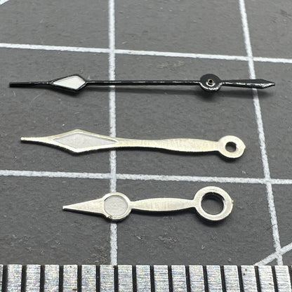 LUME black second hand for Miyota 2035 quartz watch movement, precise replacement part.