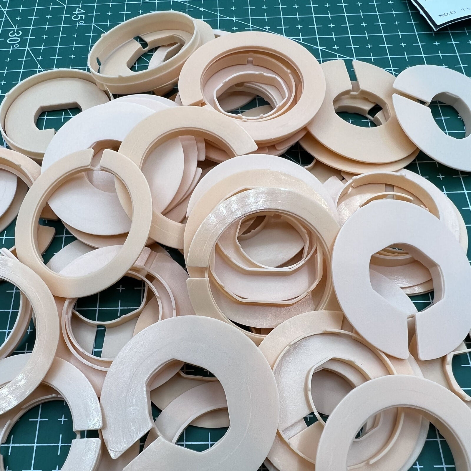 AC-676 set of 54 watch movement case spacers, 27 ligne sizes, precise fit for watch repairs