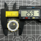 Golden Miyota Citizen 8200/8215 Mechanical Movement Double Calendar Date At 3