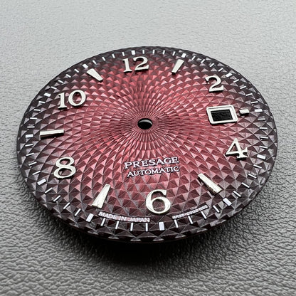 Rote 35mm Silver Gradient Date-Free Nail Datejust Dial for NH35 NH36, premium watch accessory