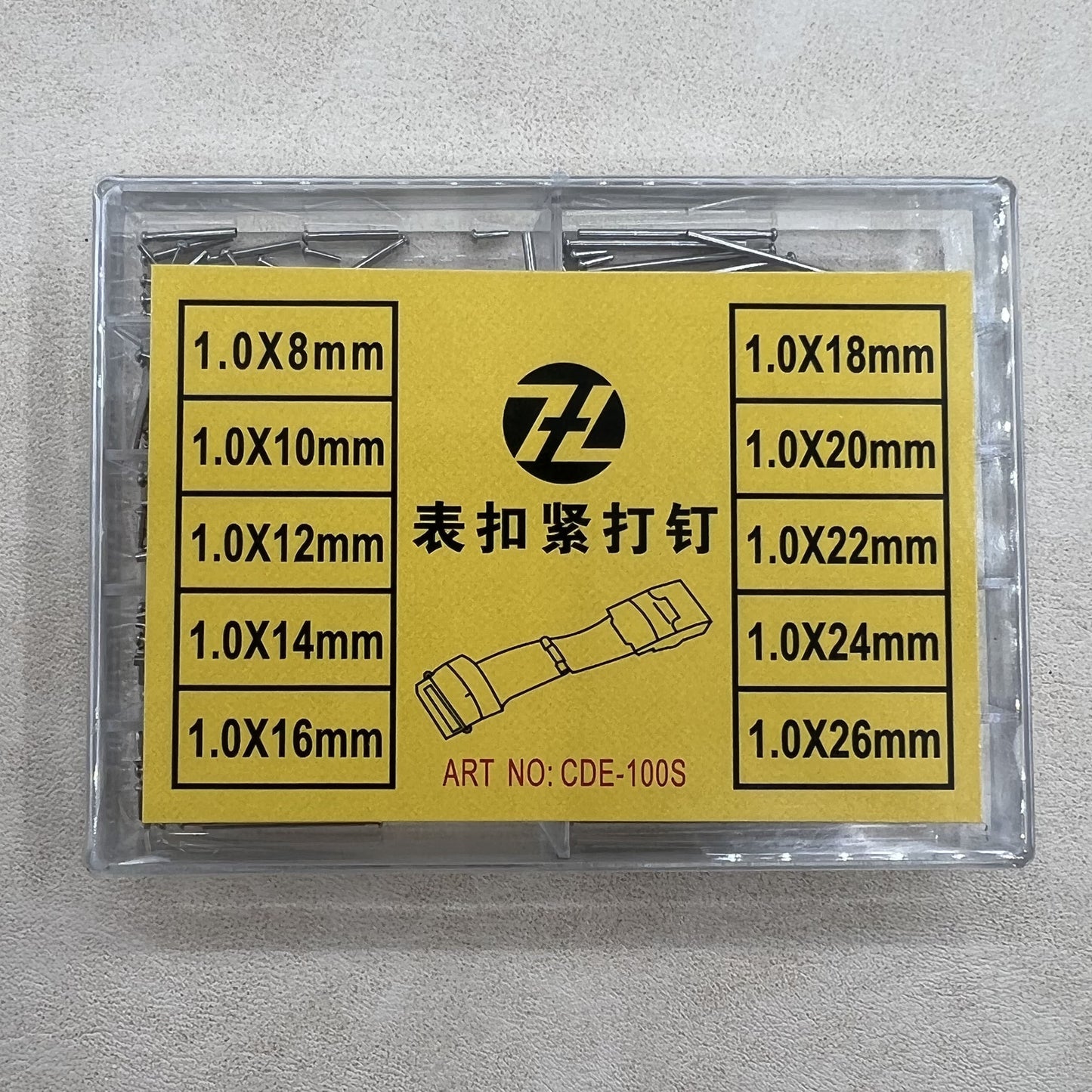 Federstift Reibungsstift für Uhrenarmband Schließe 8mm-26mm 1.0mm Rohrstärke