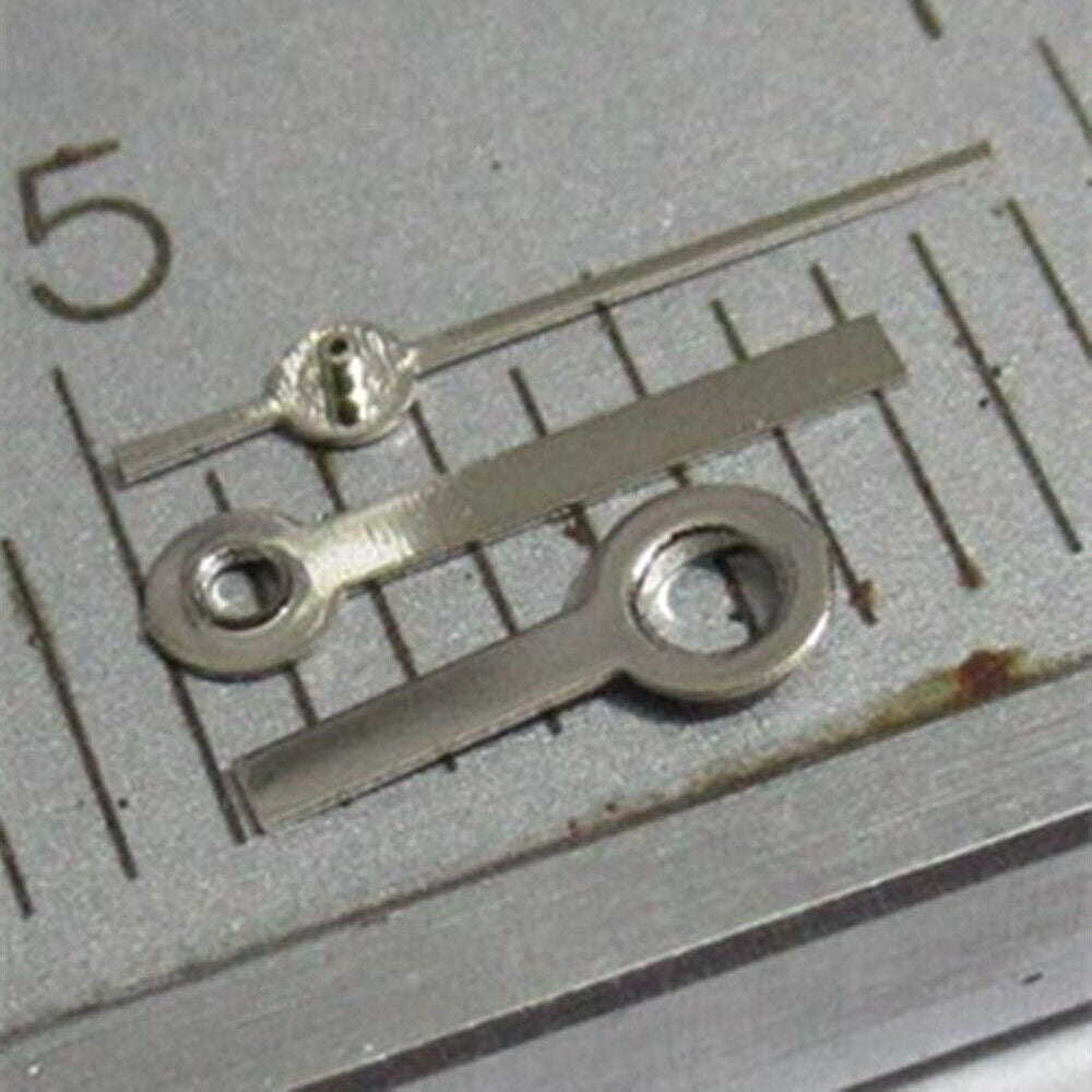 7mm silver square pointed watch hands set compatible with Miyota 2035 2115.