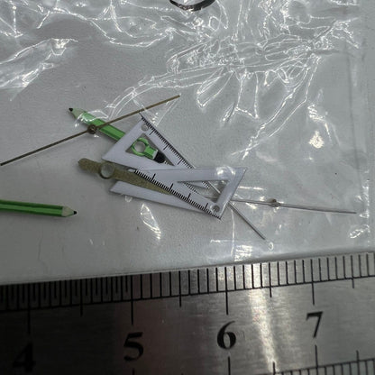 Triangular ruler-style watch hands in sleek irregular design, compatible with Miyota 2035 movement.