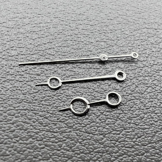 2er Set modifizierte silberne hohle Uhrzeiger ohne Leuchtmasse für NH35 36 NH38