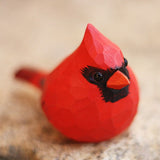 Handmade Couple Male+Female Main Cardinal Wooden Figurine Sculpture Decorative