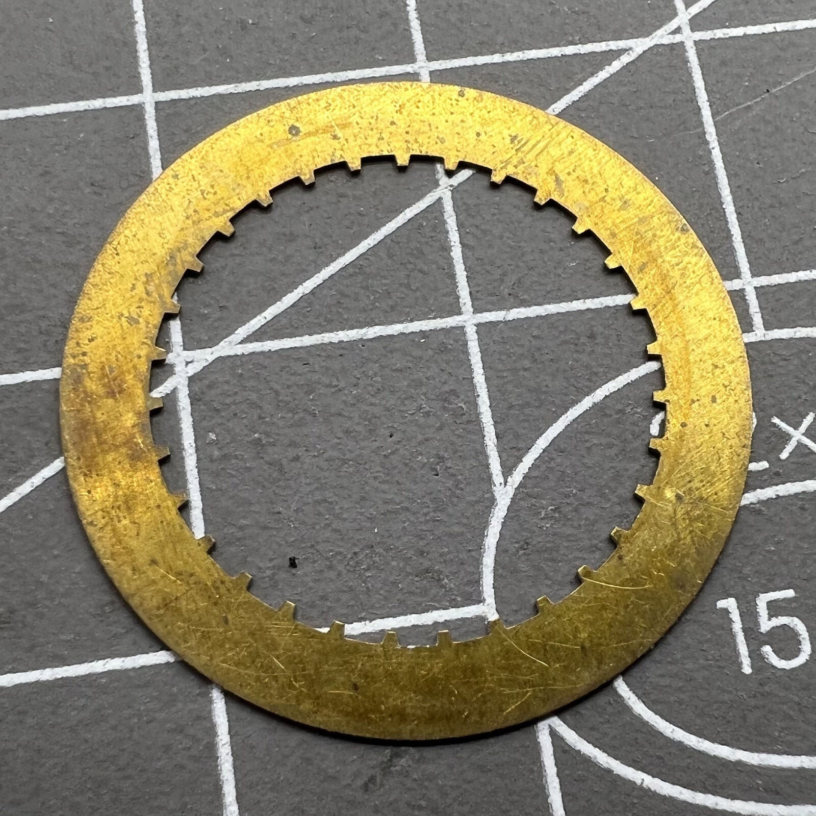 Golden numeral date disk wheel for ETA2824 Datejust watches, ensuring accurate date indication with premium quality.
