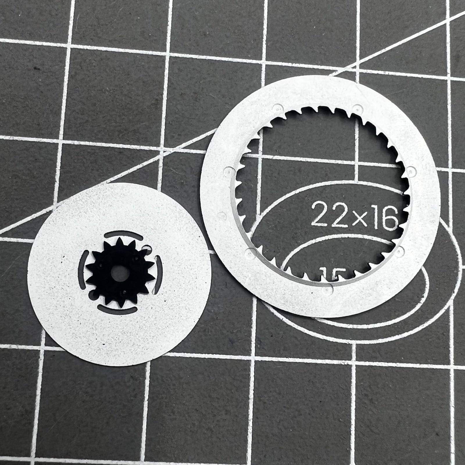 Schwarz gr�nes Lume Datumsscheibe und Wochenscheibe f�r NH36 Kaliber mit Datum bei 3.8, passend f�r Uhrwerk.