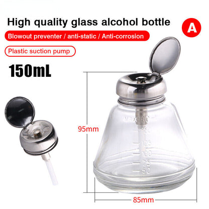 150ml Press-type Glass Alcohol Bottle Anti-static Watch Phone Repair Tool