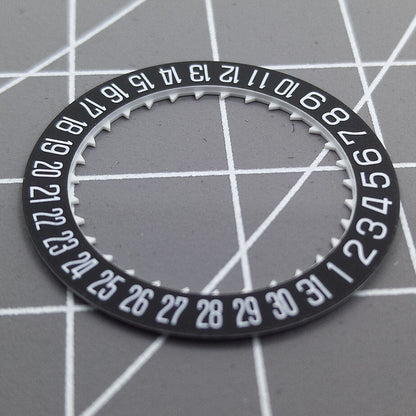 Set of 3 black date disk wheels for Miyota 8215 movement, date display at 6 o'clock position, generic brand