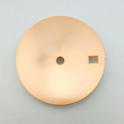 28.5mm solid color watch dial, metal finish, no lume, compatible with NH35 movement.