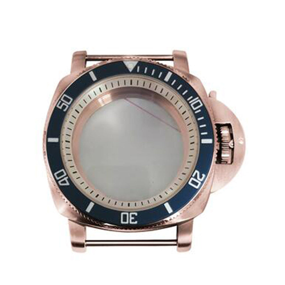 42mm Rose Gold PVD Stainless Steel Watch Case for NH35/36 White Inner Shadow